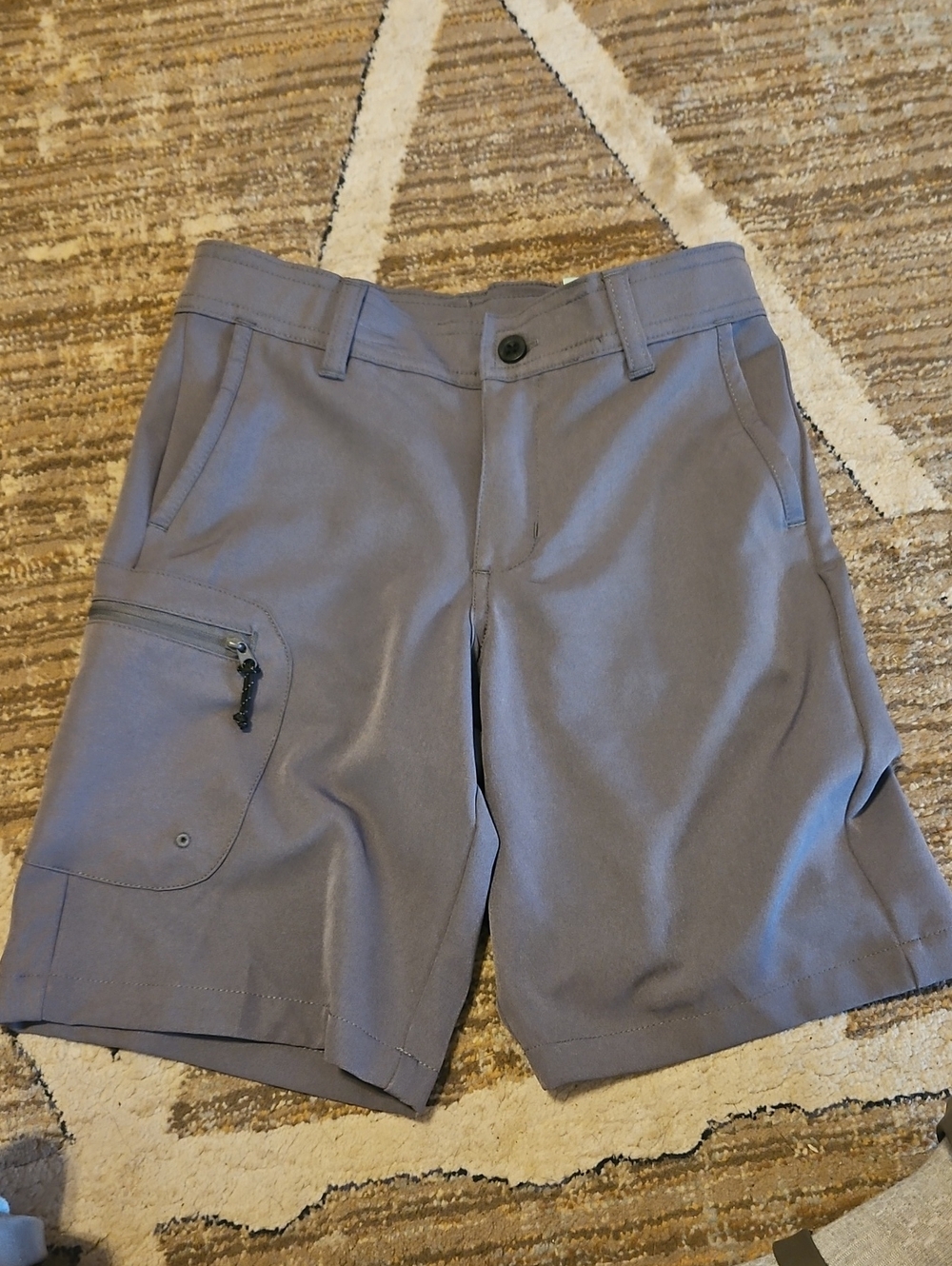 Magellan Outdoors Boy's Cargo Shorts in Light Gray